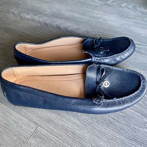 Michael Kors Navy Leather Loafers